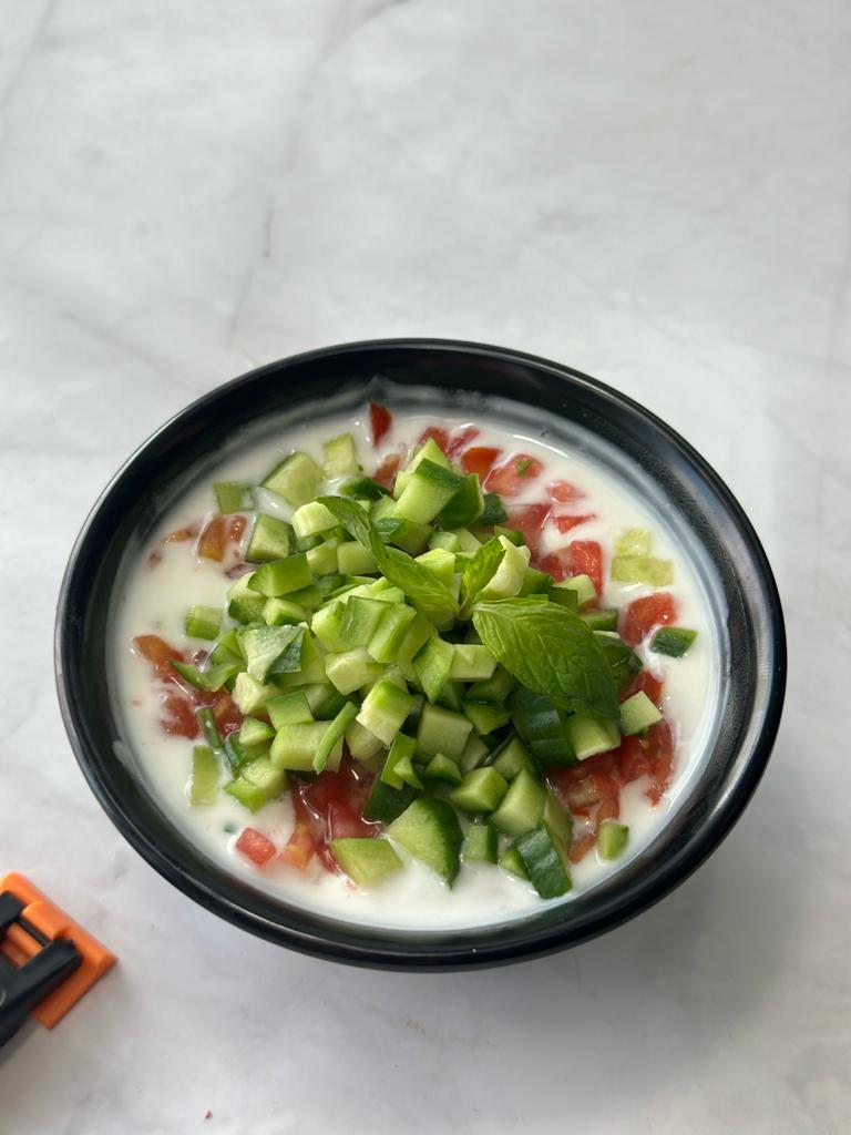 Cucumber with milk
